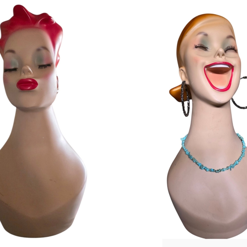 Vintage Acrylic Mannequin Heads